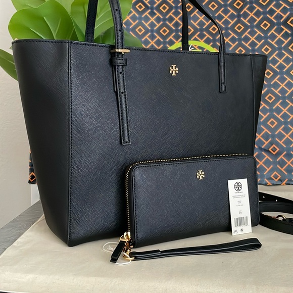 New✨ authentic Emerson tote bag & matching wallet in black - Picture 2 of 15